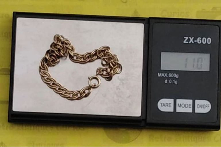 Vintage 9ct Yellow Gold Double Link Bracelet